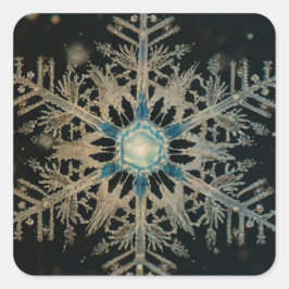 Platte vakantie vierkante sticker