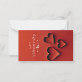 Platte Valentijnkaart Notitiekaartje