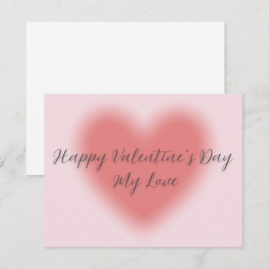 Platte Valentijnsdag kaart (Voorkant / Achterkant)