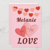 Platte Valentijnsdag Kaart (Voorkant / Achterkant)