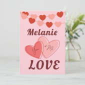 Platte Valentijnsdag Kaart (Staand voorkant)