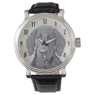 Platte verfschildering van een opbergplaats - Oors Horloge