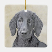 Platte verfschildering van een opbergplaats - Oors Keramisch Ornament (Achterkant)