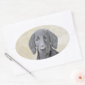 Platte verfschildering van een opbergplaats - Oors Ovale Sticker (Envelop)