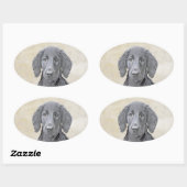 Platte verfschildering van een opbergplaats - Oors Ovale Sticker (Vel)