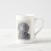 Platte verfschildering van een opbergplaats - Oors Porselein Kop (Rechts)