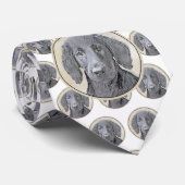 Platte verfschildering van een opbergplaats - Oors Stropdas (Opgerold)