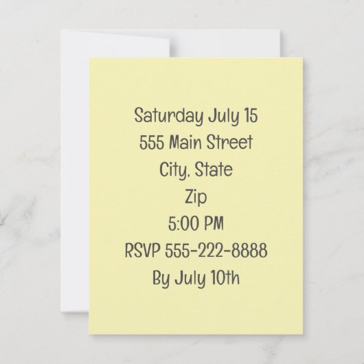 Platte verjaardags Kaart (Achterkant)