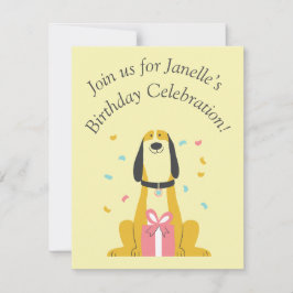 Platte verjaardagskaart bedankkaart