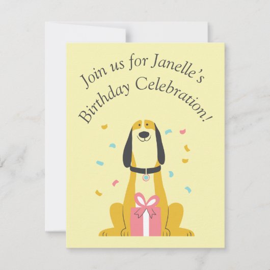 Platte verjaardagskaart bedankkaart (Voorkant)