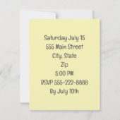 Platte verjaardagskaart bedankkaart (Achterkant)