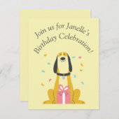 Platte verjaardagskaart bedankkaart (Voorkant / Achterkant)