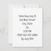 Platte verjaardagskaart bedankkaart (Achterkant)