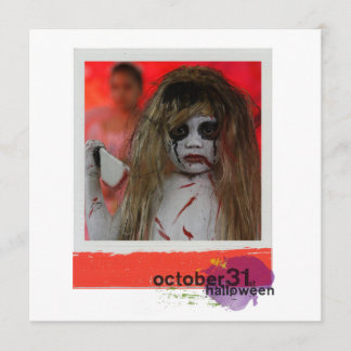 Platte vierkante foto Halloween wenskaarten Kaart