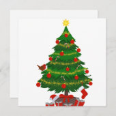 Platte vierkante kerst Kaart (Voorkant / Achterkant)