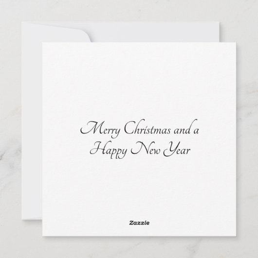 Platte vierkante kerst Kaart (Achterkant)