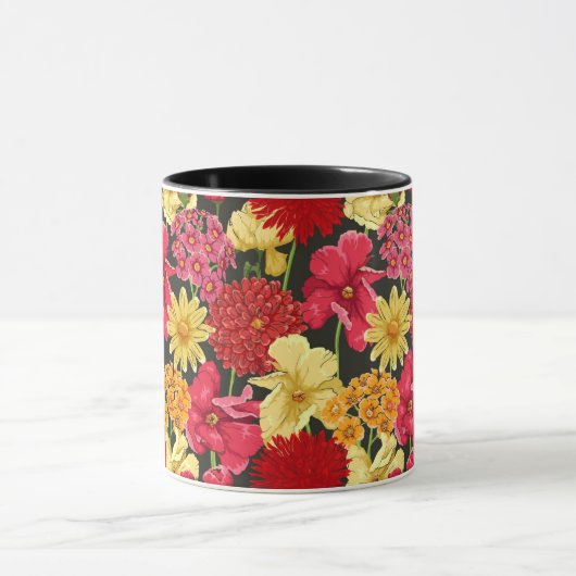 Platte waterverf mok (Midden)