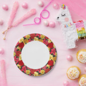 Platte waterverf papieren bordje (Feest)