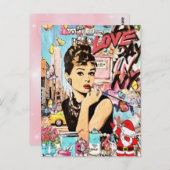 Platte wenskaart, dankkaart briefkaart (Voorkant / Achterkant)