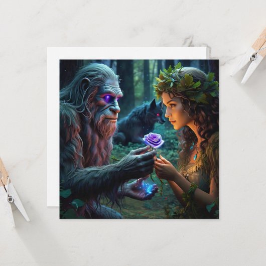 Platte Wenskaart Kaart (Voorkant / Achterkant in situ)