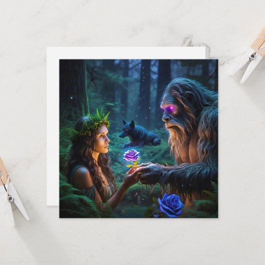 Platte Wenskaart Kaart (Voorkant / Achterkant in situ)