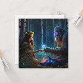 Platte wenskaart kaart (Voorkant / Achterkant in situ)