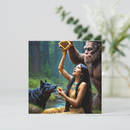 Platte wenskaart kaart