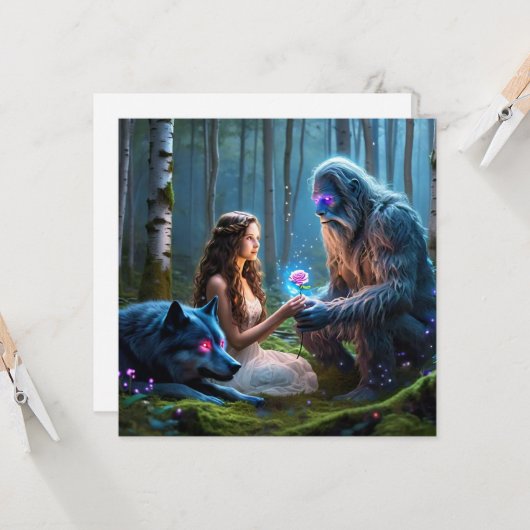 Platte Wenskaart Kaart (Voorkant / Achterkant in situ)