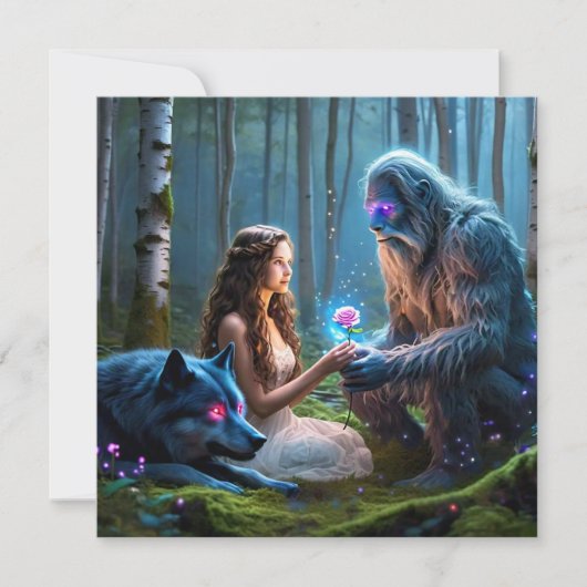 Platte Wenskaart Kaart (Voorkant)