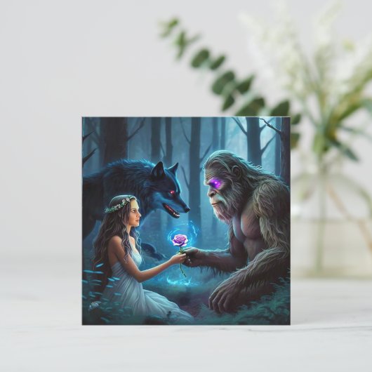 Platte wenskaart kaart (Staand voorkant)