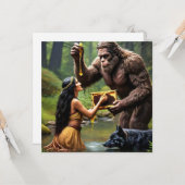 Platte wenskaart kaart (Voorkant / Achterkant in situ)