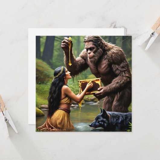 Platte wenskaart kaart (Voorkant / Achterkant in situ)