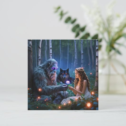 Platte wenskaart kaart (Staand voorkant)