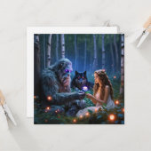 Platte wenskaart kaart (Voorkant / Achterkant in situ)