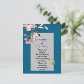 Platte Wenskaart Kaart (Staand voorkant)