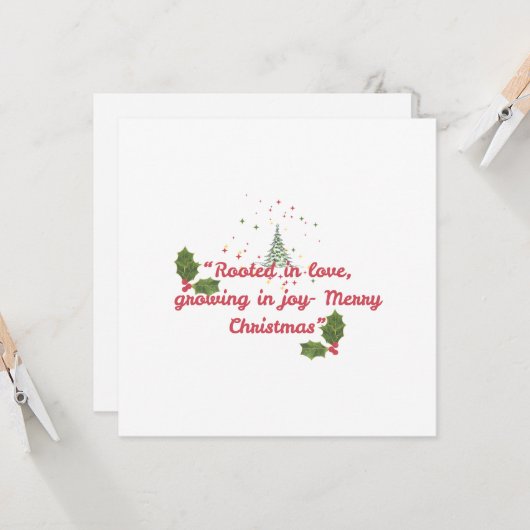 Platte wenskaart kaart (Voorkant / Achterkant in situ)