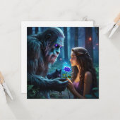 Platte Wenskaart Kaart (Voorkant / Achterkant in situ)