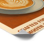 Platte witte koffie print, minimalistische espress poster (Hoek)