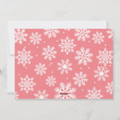 Platte witte vette sneeuwvlokken op de achtergrond feestdagenkaart (Achterkant)