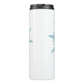 Platte wrijver in de sneeuwvlokken thermosbeker (Achterkant)