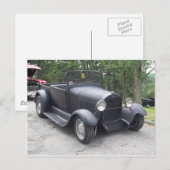 platte zwarte 1940's antiek klassieke auto briefkaart (Voorkant / Achterkant)