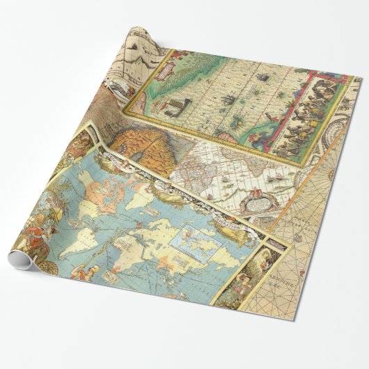 plattegrond afdrukken cadeaupapier (Uitgerold)