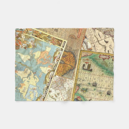  plattegrond afdrukken fleece deken (Voorkant (Horizontaal))