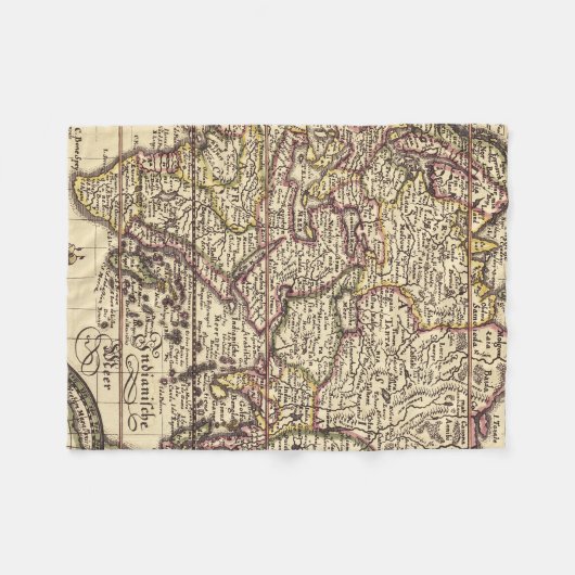  plattegrond afdrukken fleece deken (Voorkant (Horizontaal))