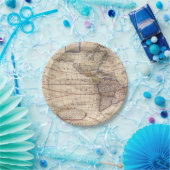  plattegrond afdrukken papieren bordje (Feest)