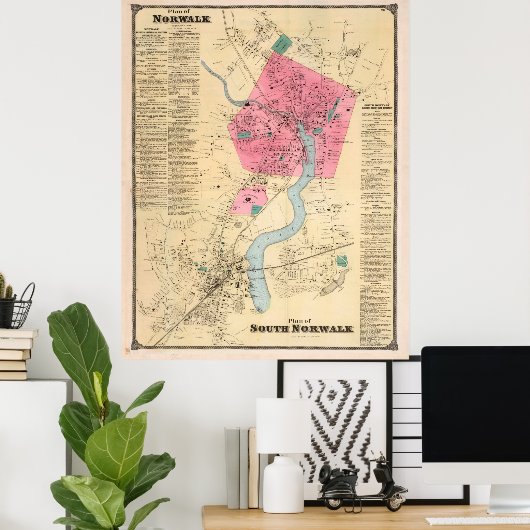  plattegrond CT (1867) Poster (Thuiskantoor)