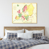 Plattegrond Europa Canvas Afdruk (Insitu (Slaapkamer))
