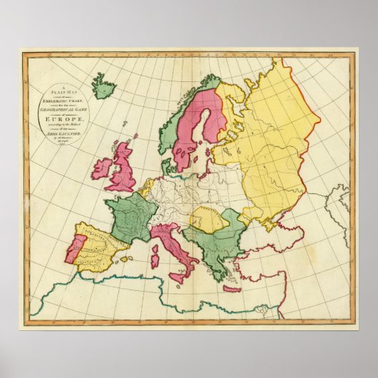 Plattegrond Europa Poster (Voorkant)