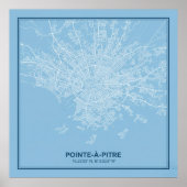Plattegrond Kaart van Pointe-à-Pitre, Guadeloupe | Poster (Voorkant)