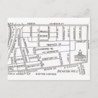 Plattegrond van Beacon Hill in Boston